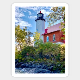 “Autumn at Eagle Harbor Lighthouse” Sticker